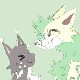 CREDIT UNKNOWN; oc on right belongs to ghoulyui on Discord